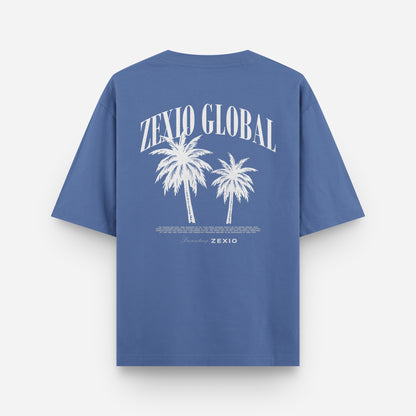 Camiseta GLOBAL PALMS Azul
