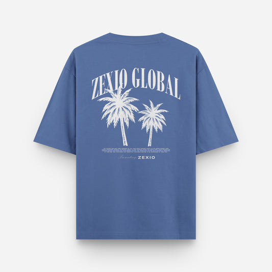 Camiseta GLOBAL PALMS Azul