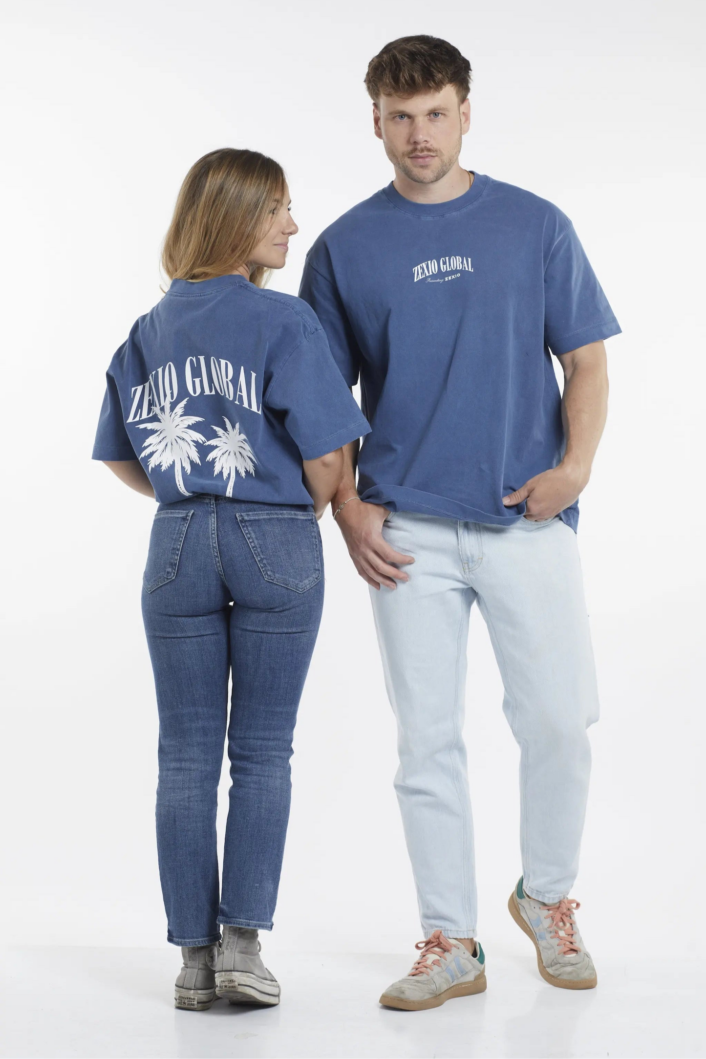 Camiseta GLOBAL PALMS Azul