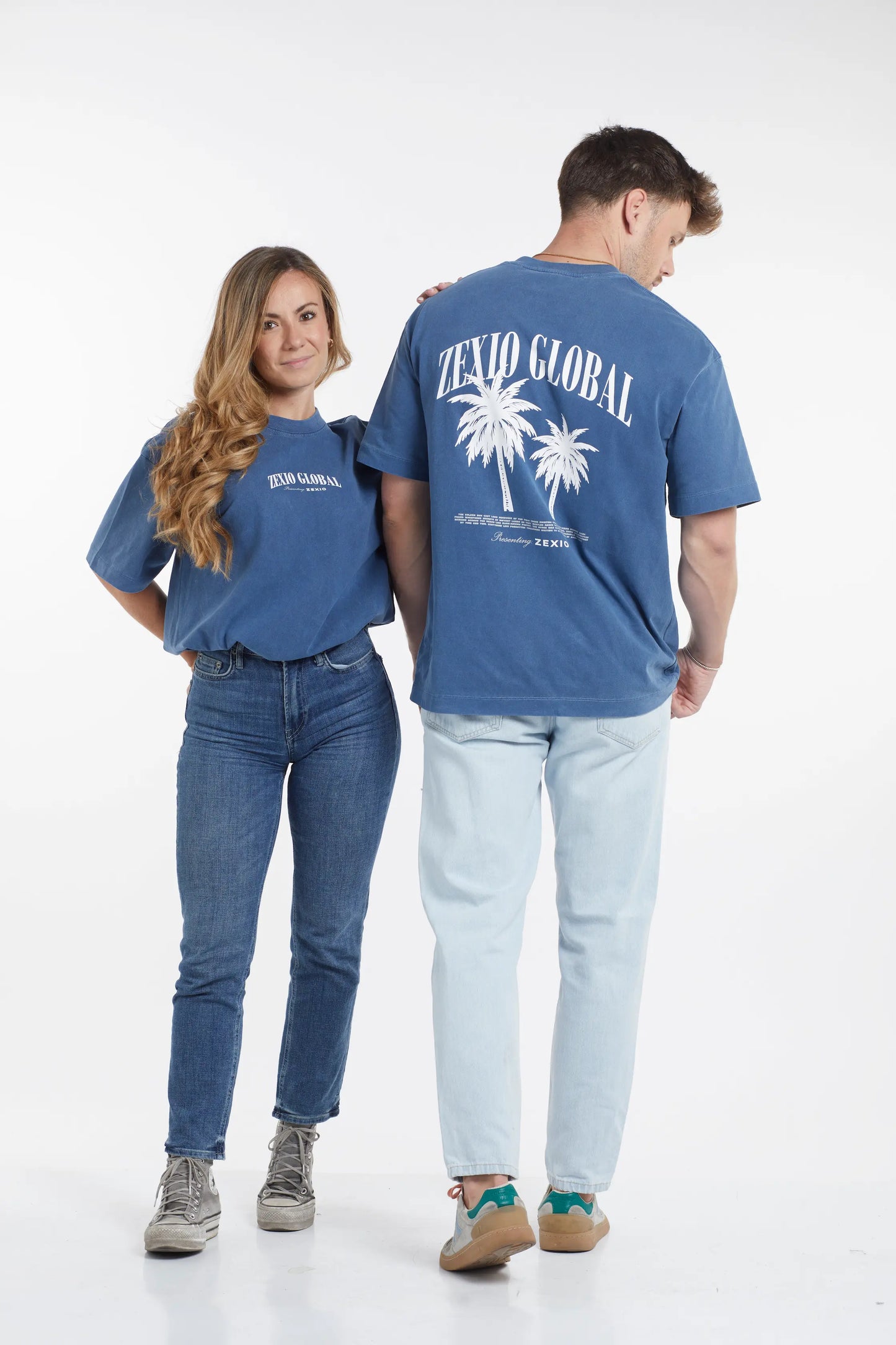 Camiseta GLOBAL PALMS Azul